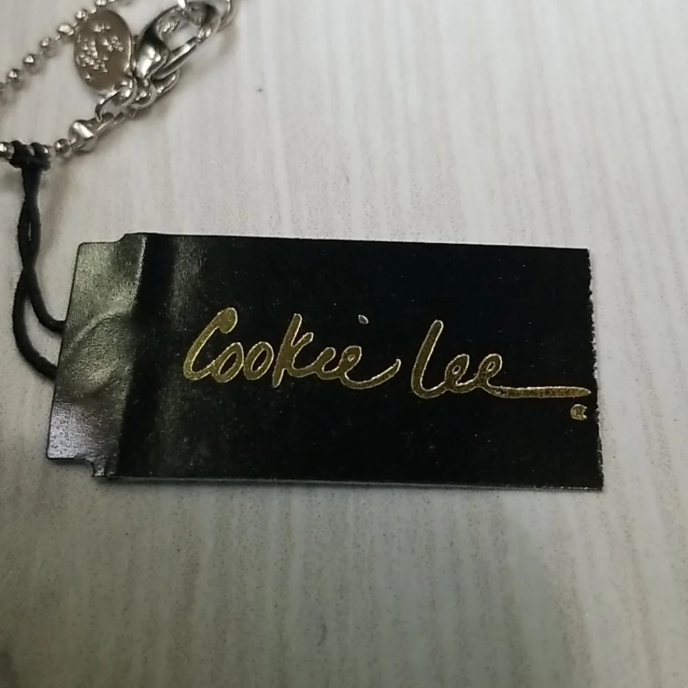 Cookie Lee girls silver princess crown and pink flower necklace NWT